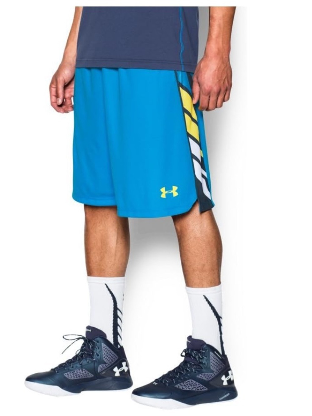 Under Armour Men's Teal Select Athletic Basketball Shorts - Medium